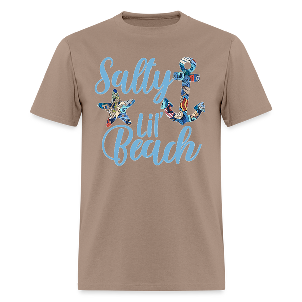 8198 1/4S Nautical Collage Salty Lil Beach TSHIRT - brown savana