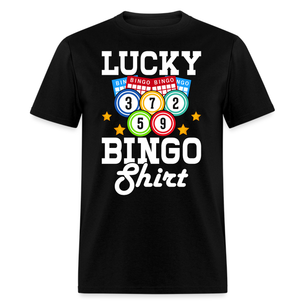 66077 Lucky Bingo Shirt TSHIRT on WHITE - black