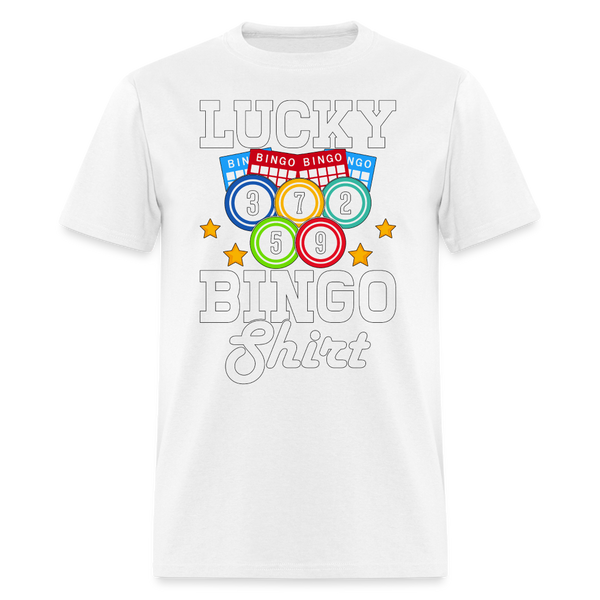 66077 Lucky Bingo Shirt TSHIRT on WHITE - white