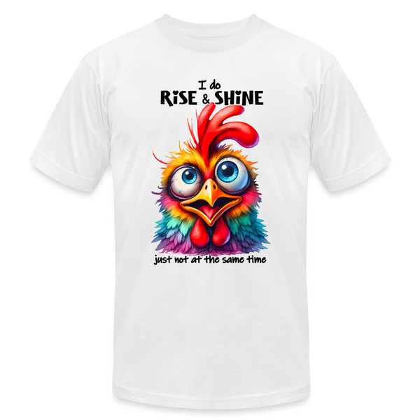 66055 I Do Rise & Shine - Chicken B&C TSHIRT - white