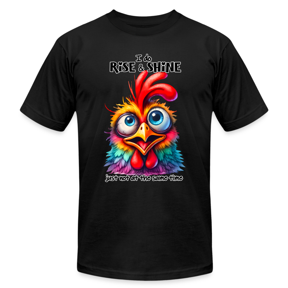 66055 I Do Rise & Shine - Chicken B&C TSHIRT - black