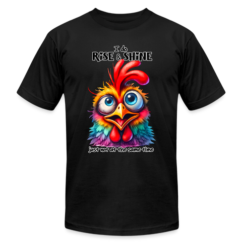 66055 I Do Rise & Shine - Chicken B&C TSHIRT - black