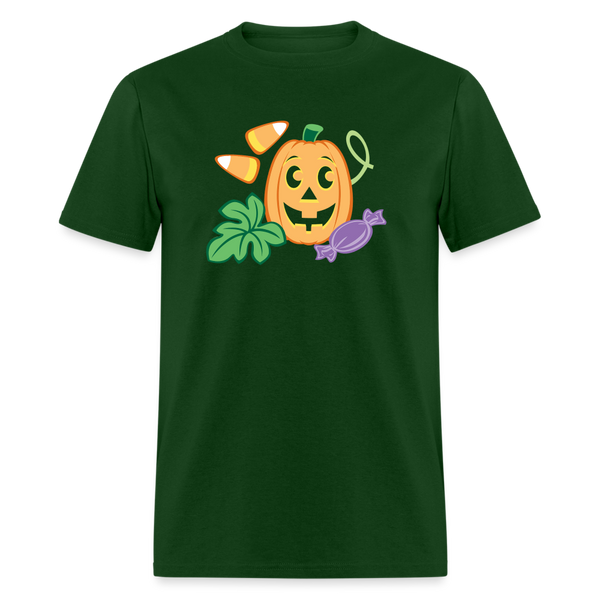 8049 Pumpkin Ivy & Corn Image TSHIRT - forest green