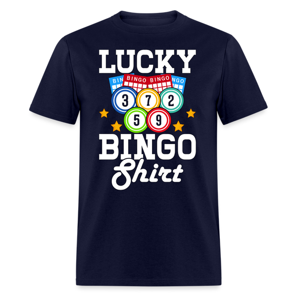 66077 Lucky Bingo Shirt TSHIRT on WHITE - navy