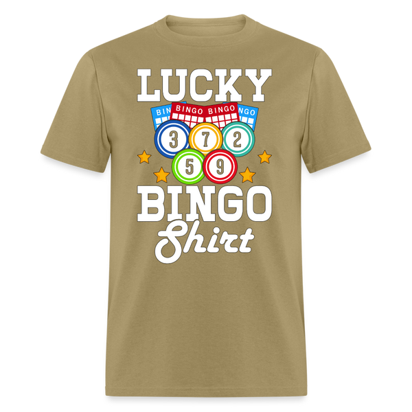66077 Lucky Bingo Shirt TSHIRT on WHITE - khaki