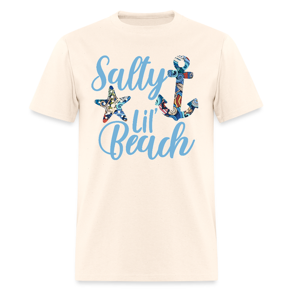 8198 1/4S Nautical Collage Salty Lil Beach TSHIRT - natural