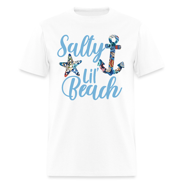 8198 1/4S Nautical Collage Salty Lil Beach TSHIRT - white