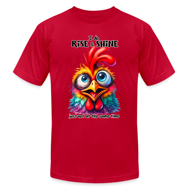 66055 I Do Rise & Shine - Chicken B&C TSHIRT - red