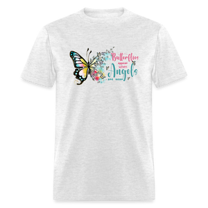 66063 Butterflies Appear When Angels - Watercolor TSHIRT - light heather gray