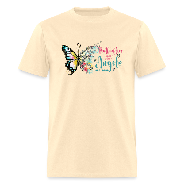 66063 Butterflies Appear When Angels - Watercolor TSHIRT - natural