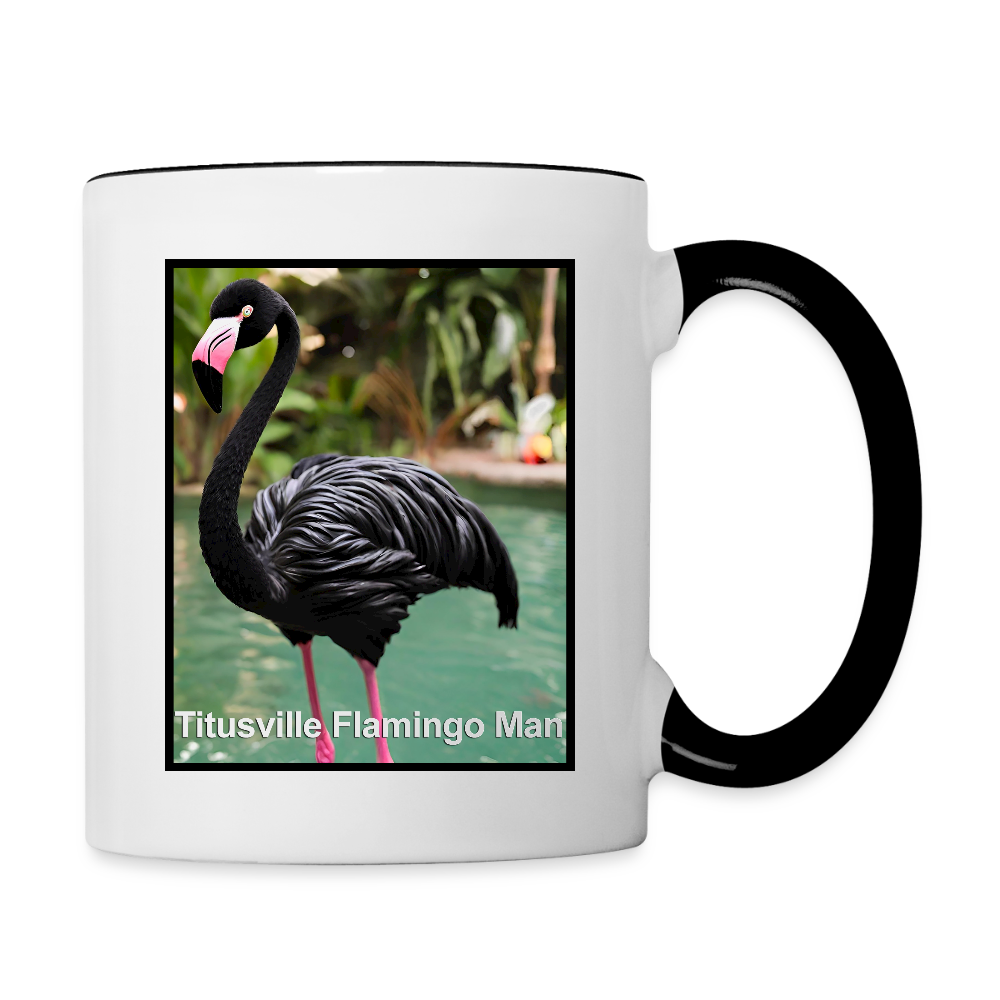 66002 Titusville Flamingo Man MUG - white/black