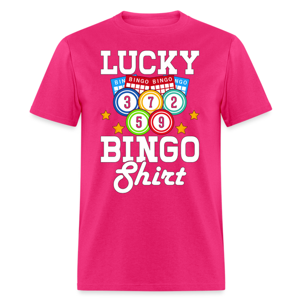 66077 Lucky Bingo Shirt TSHIRT on WHITE - fuchsia