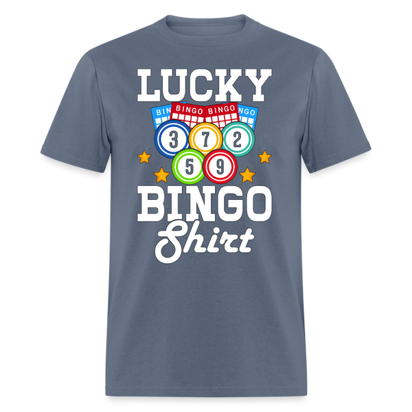 66077 Lucky Bingo Shirt TSHIRT on WHITE - denim