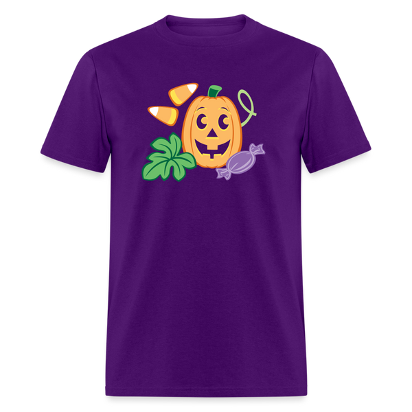 8049 Pumpkin Ivy & Corn Image TSHIRT - purple