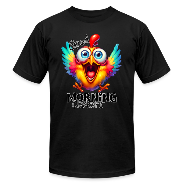 66054 Morning Cluckers - Chicken B&C TSHIRT - black