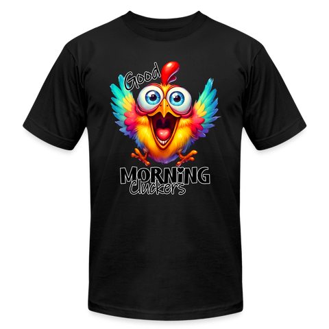 66054 Morning Cluckers - Chicken B&C TSHIRT - black