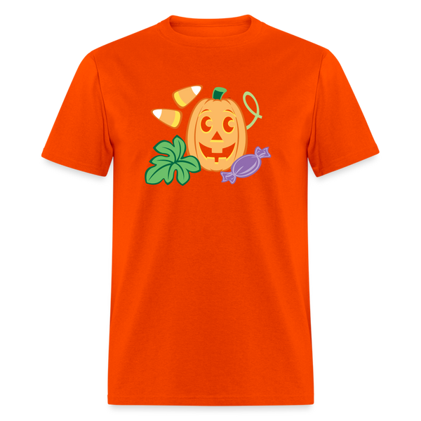 8049 Pumpkin Ivy & Corn Image TSHIRT - orange