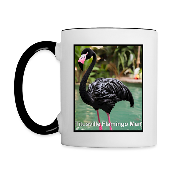 66002 Titusville Flamingo Man MUG - white/black