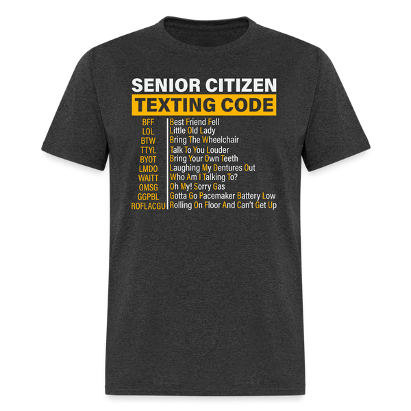 66076 Senior Texting Code TSHIRT - heather black