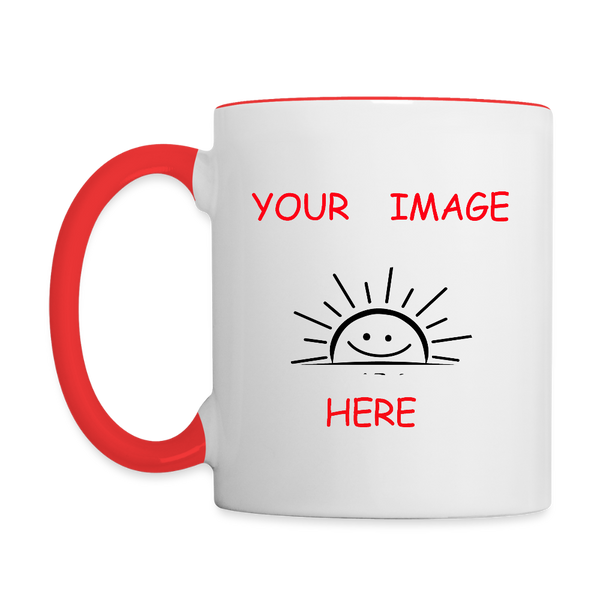 Contrast Coffee Mug - white/red