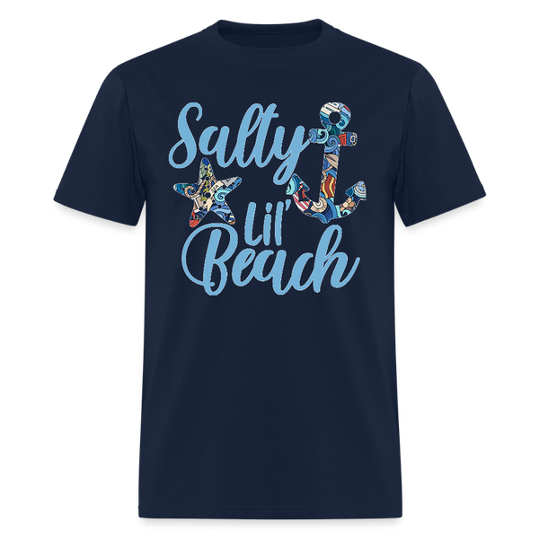 8198 1/4S Nautical Collage Salty Lil Beach TSHIRT - navy