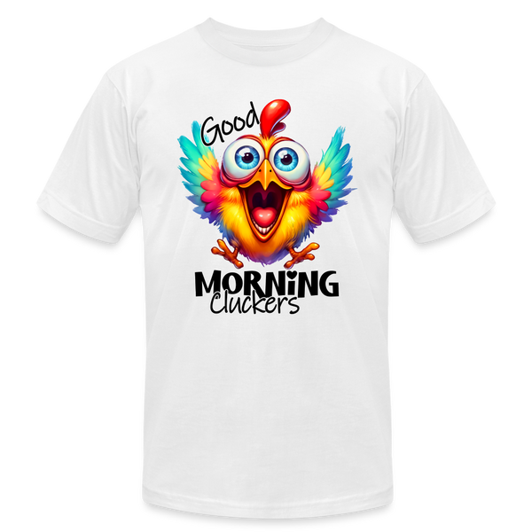 66054 Morning Cluckers - Chicken B&C TSHIRT - white