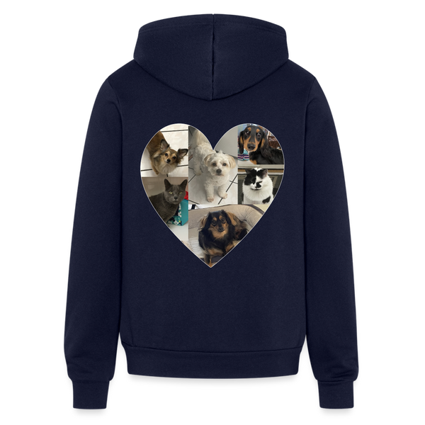 5037 Myra Custom Heart on Back UNISEX ZIP HOODIE