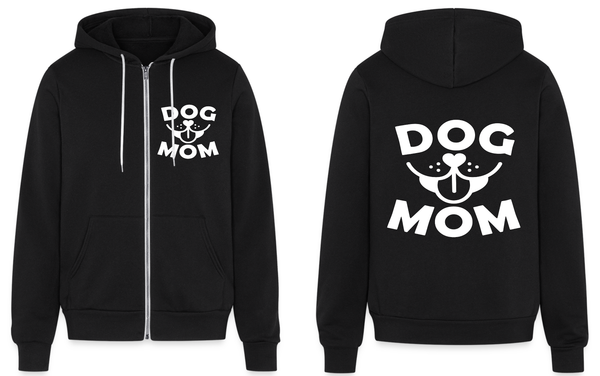 6766 Dog Face Mom 2 Print Areas UNISEX ZIP HOODIE