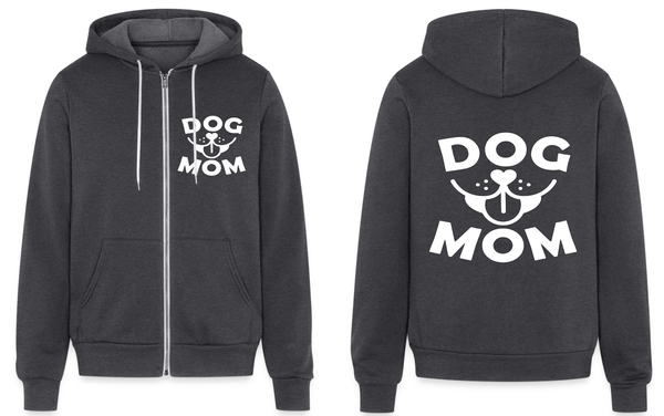 6766 Dog Face Mom 2 Print Areas UNISEX ZIP HOODIE