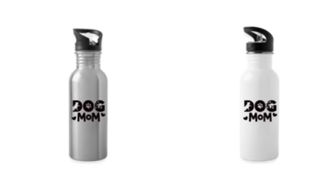 6797 Dog Mom in Black 20oz WATER BOTTLE