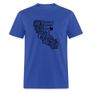 1136 1/4S Home Is California TSHIRT - royal blue