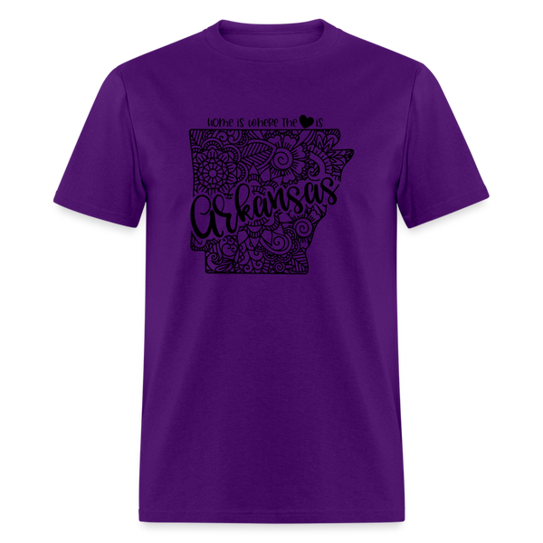 1135 1/4S Home Is Arkansas TSHIRT - purple