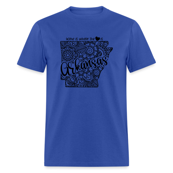 1135 1/4S Home Is Arkansas TSHIRT - royal blue