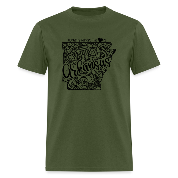 1135 1/4S Home Is Arkansas TSHIRT - military green