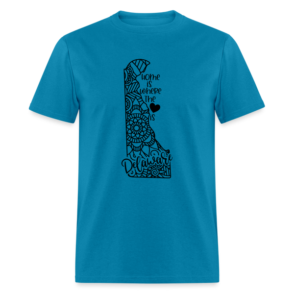 1139 1/4S Home Is Delaware TSHIRT - turquoise