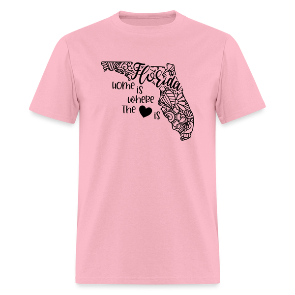 1140 1/4S Home Is Florida TSHIRT - pink