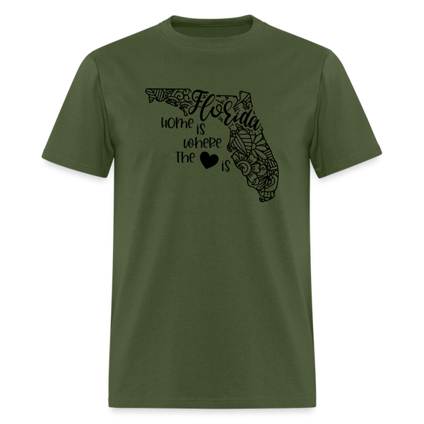 1140 1/4S Home Is Florida TSHIRT - military green