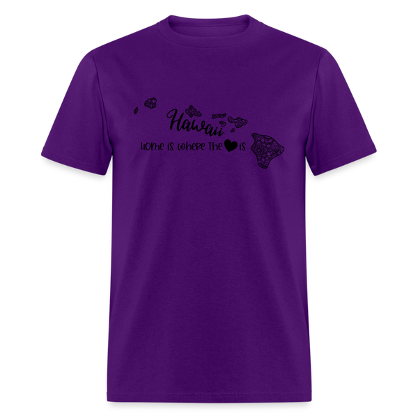 1151 1/4S Home Is Hawaii TSHIRT - purple