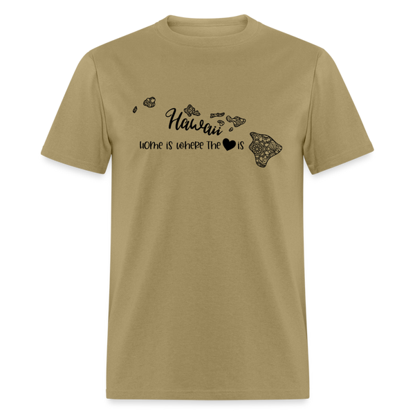 1151 1/4S Home Is Hawaii TSHIRT - khaki