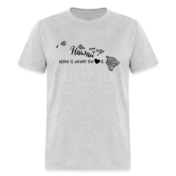 1151 1/4S Home Is Hawaii TSHIRT - heather gray