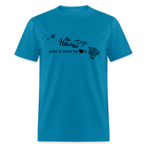 1151 1/4S Home Is Hawaii TSHIRT - turquoise