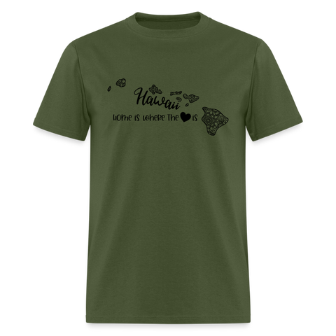 1151 1/4S Home Is Hawaii TSHIRT - military green