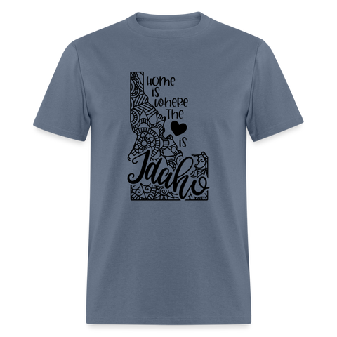 1152 1/4S Home Is Idaho TSHIRT - denim