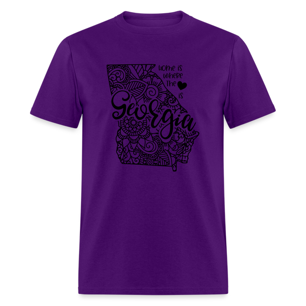 1150 1/4S Home Is Georgia TSHIRT - purple