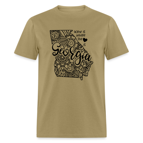 1150 1/4S Home Is Georgia TSHIRT - khaki