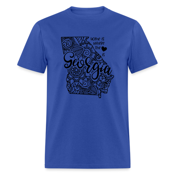 1150 1/4S Home Is Georgia TSHIRT - royal blue