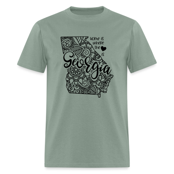 1150 1/4S Home Is Georgia TSHIRT - sage