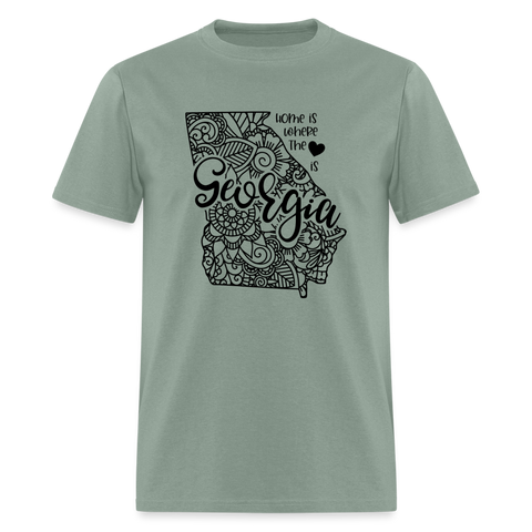 1150 1/4S Home Is Georgia TSHIRT - sage