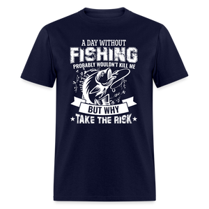 66001 1/4S Day Without Fishing TSHIRT - navy