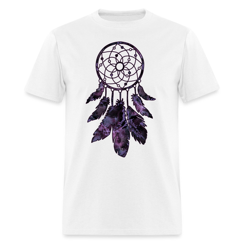 8320 1/4S Debra's Tie Dye Feathers Dreamcatcher PREMIUM TSHIRT - white